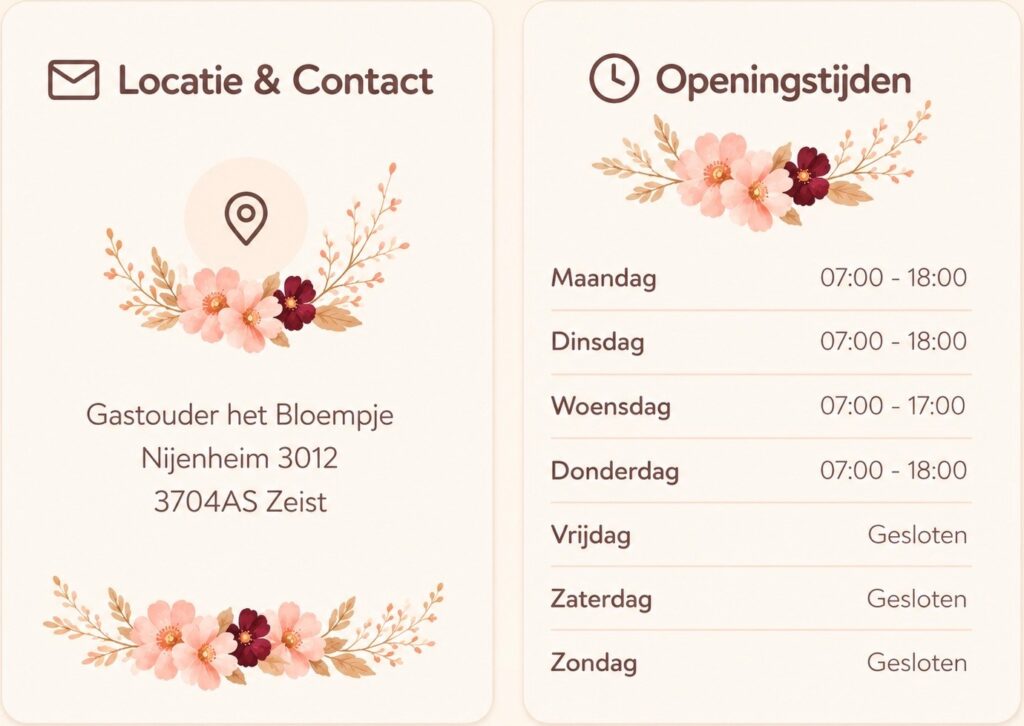 locatie en openingstijden